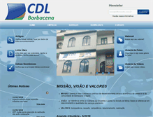 Tablet Screenshot of cdlbarbacena.com.br